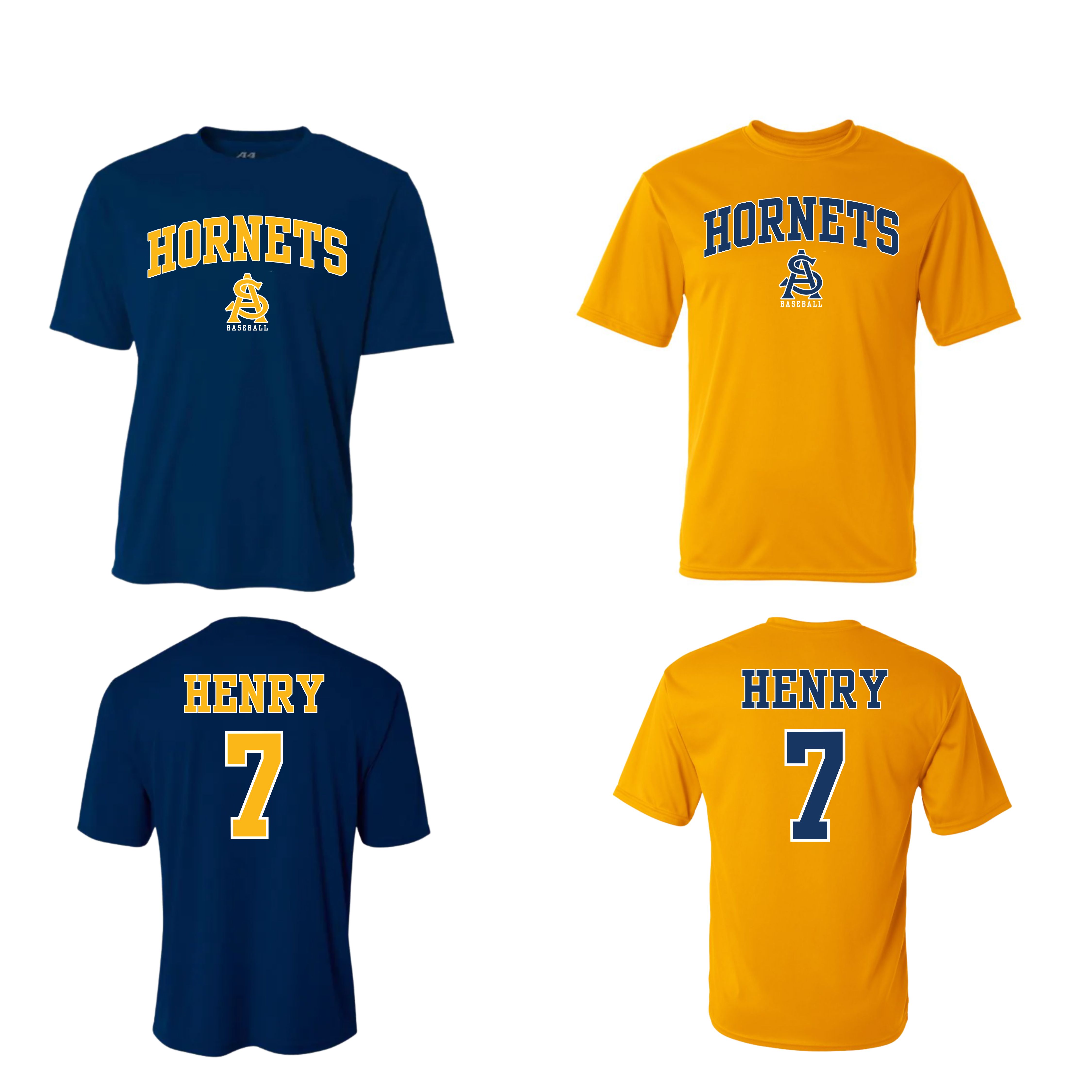Customized Hornets Baseball T-Shirt with SA logo