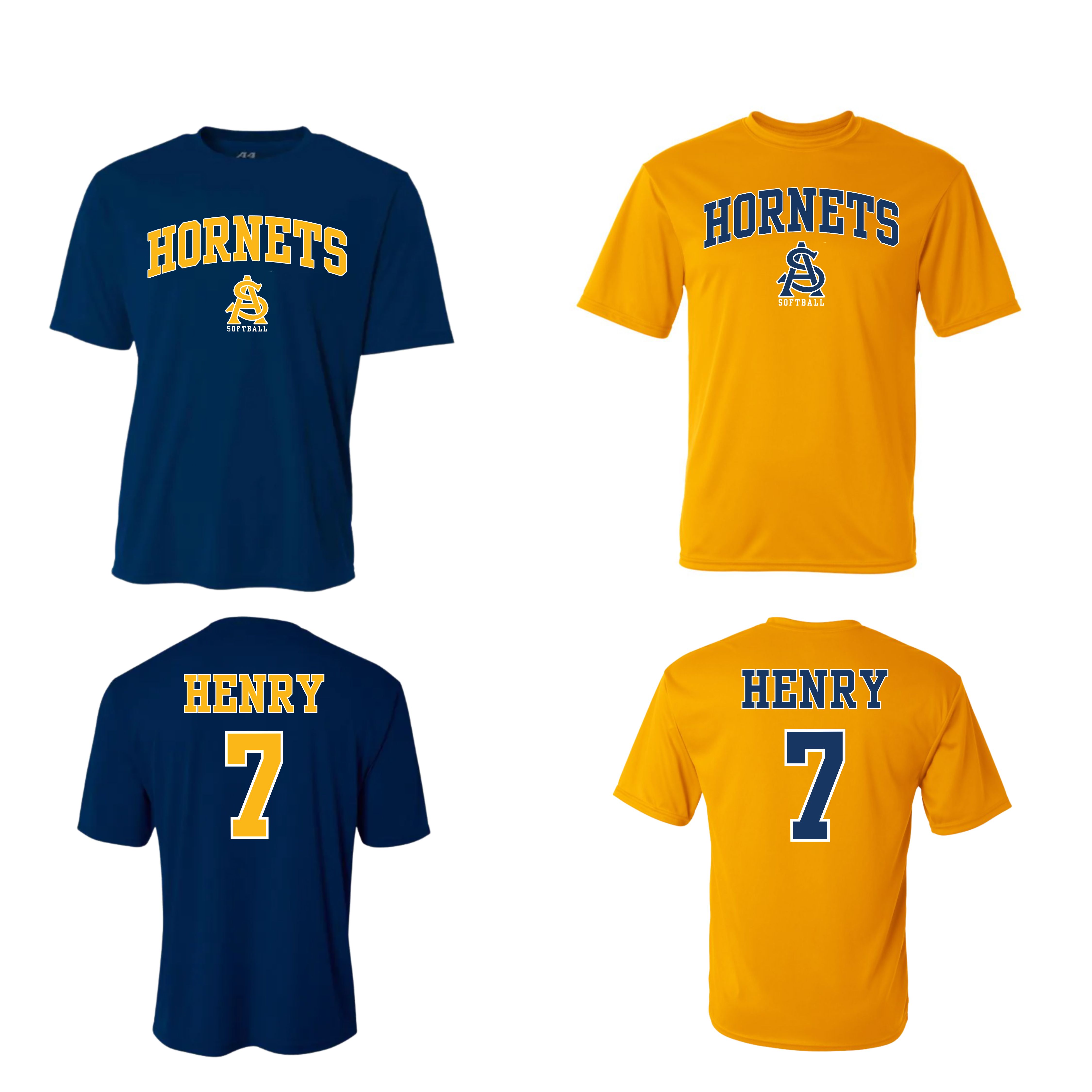 Customized Hornets Softball T-Shirt with SA logo