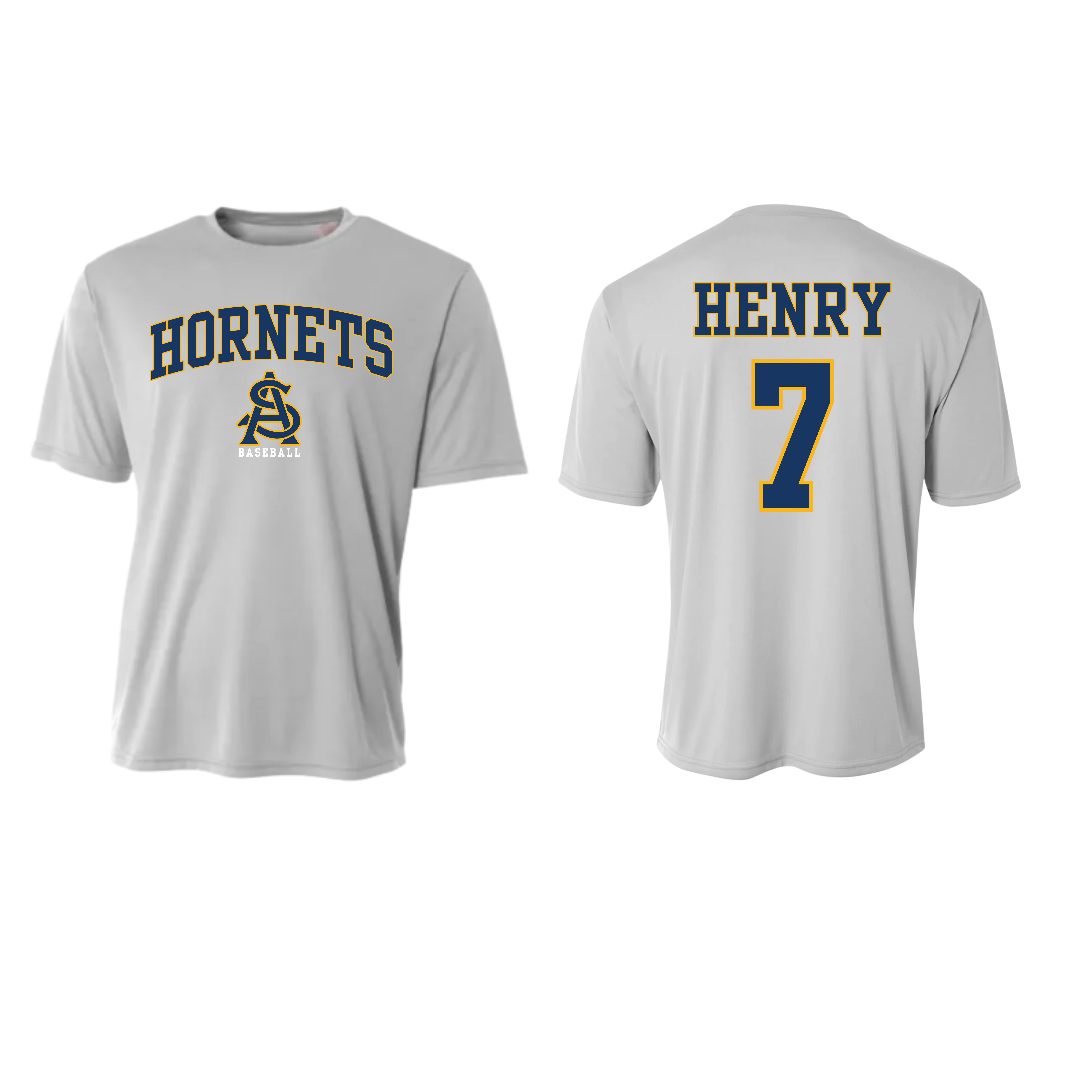 Customized Hornets Baseball T-Shirt with SA logo