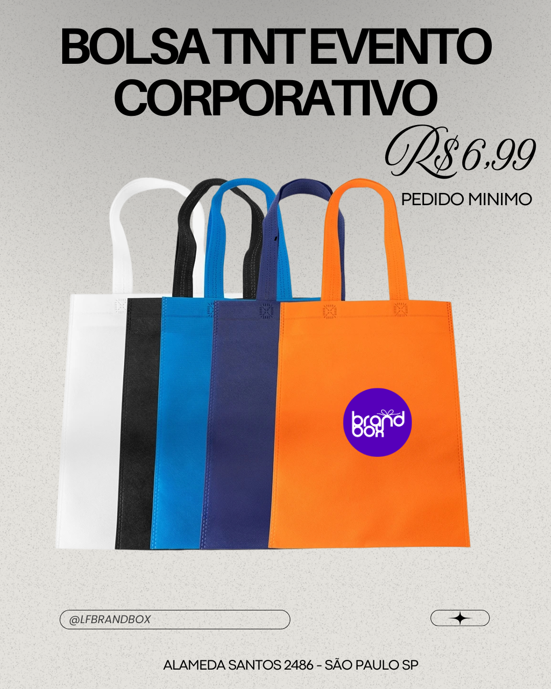 Sacola Personalizada Ecobag TNT Amarela 41x37 cm (AxL)