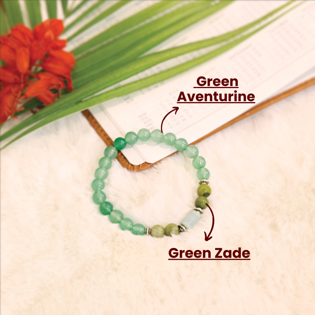 Green Aventurine and Green Jade Bracelet