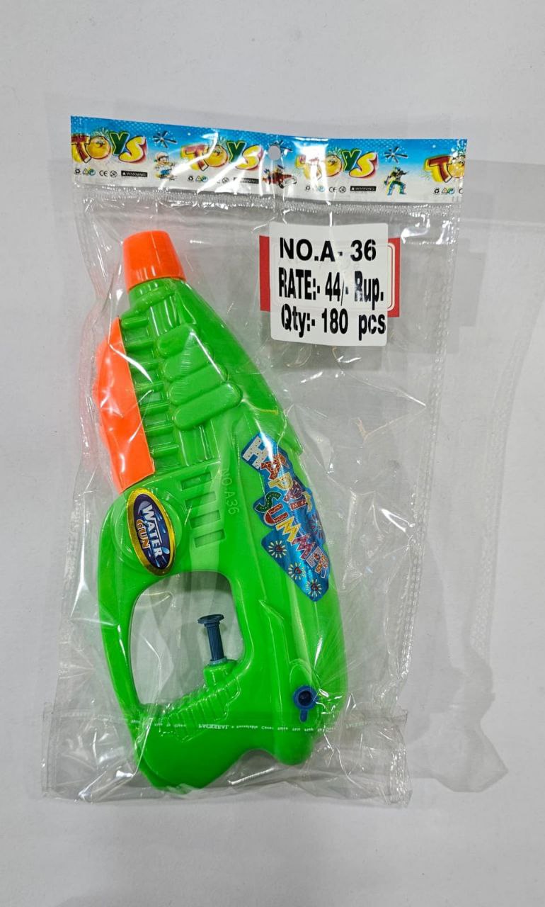 Green plastic water gun