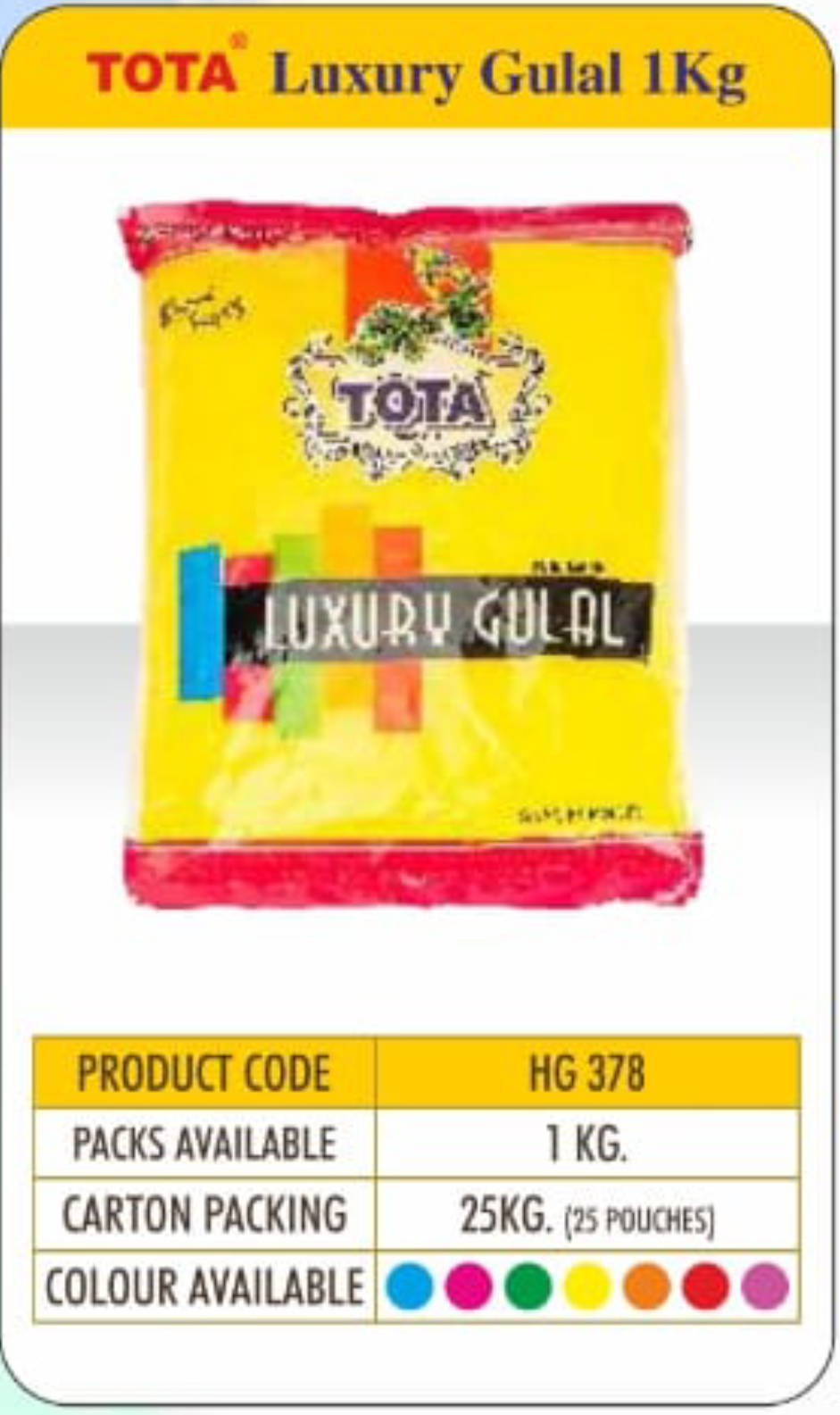 TOTA Luxury Gulal 1Kg