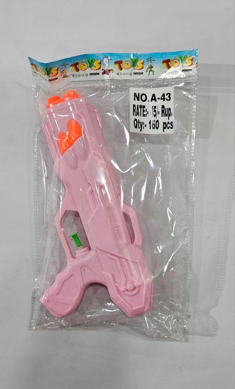 Pink plastic toy water gun