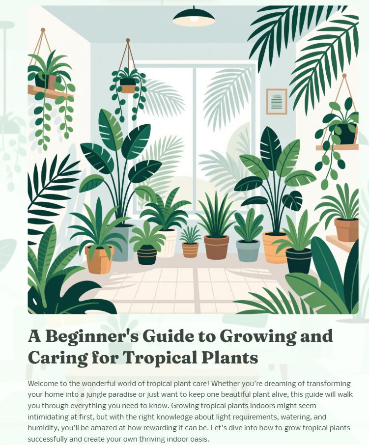 A Beginner’s Guide to Growing and Caring for Tropical Plants