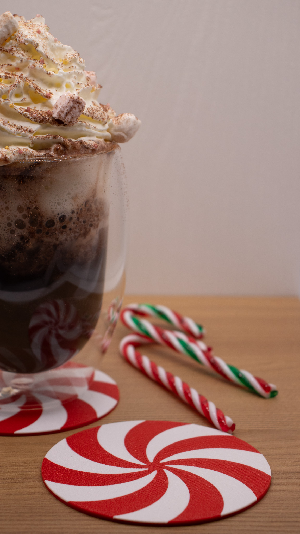 Base de copos "Candy Cane" Natalícia