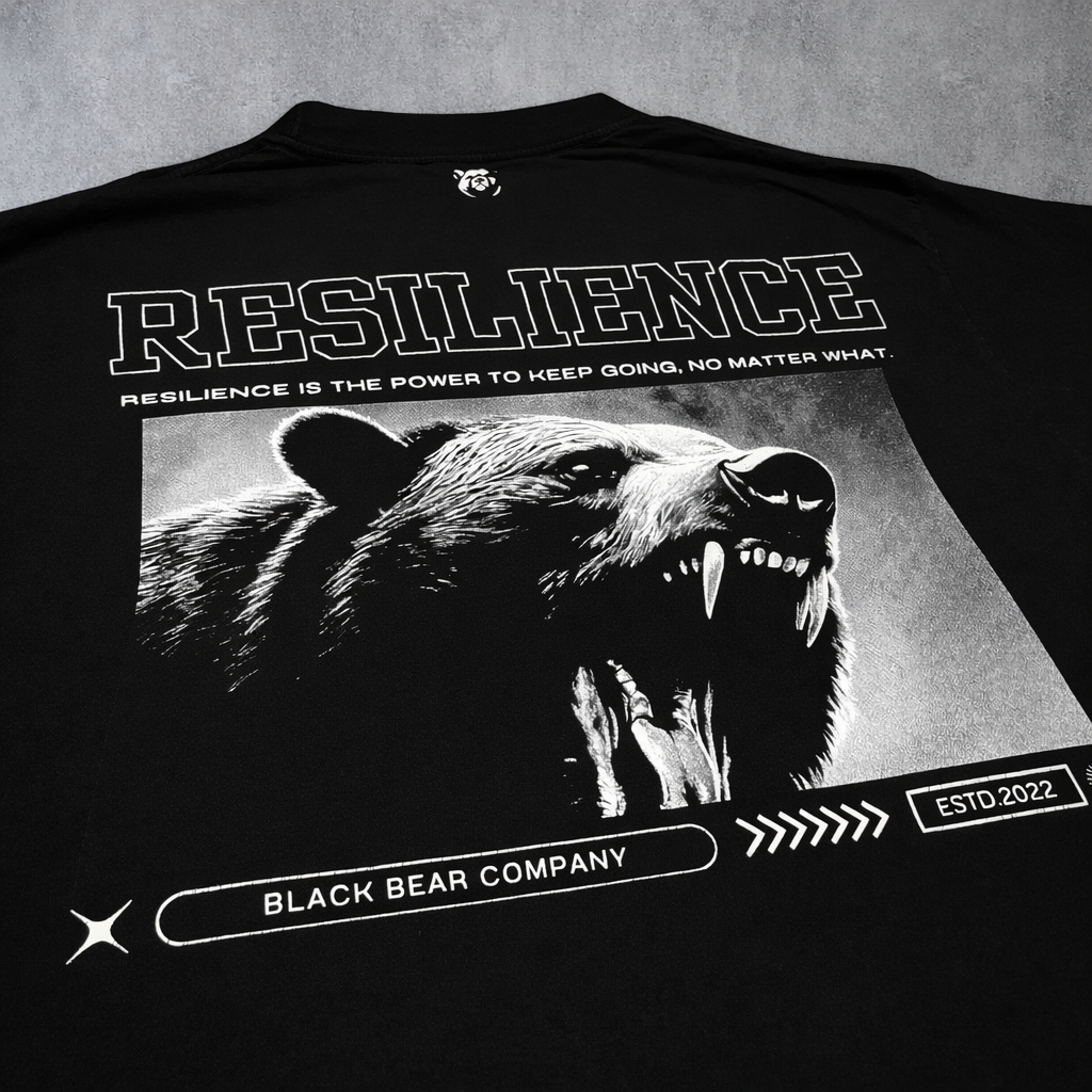 Camiseta Oversized Black Bear - RESILIENCE