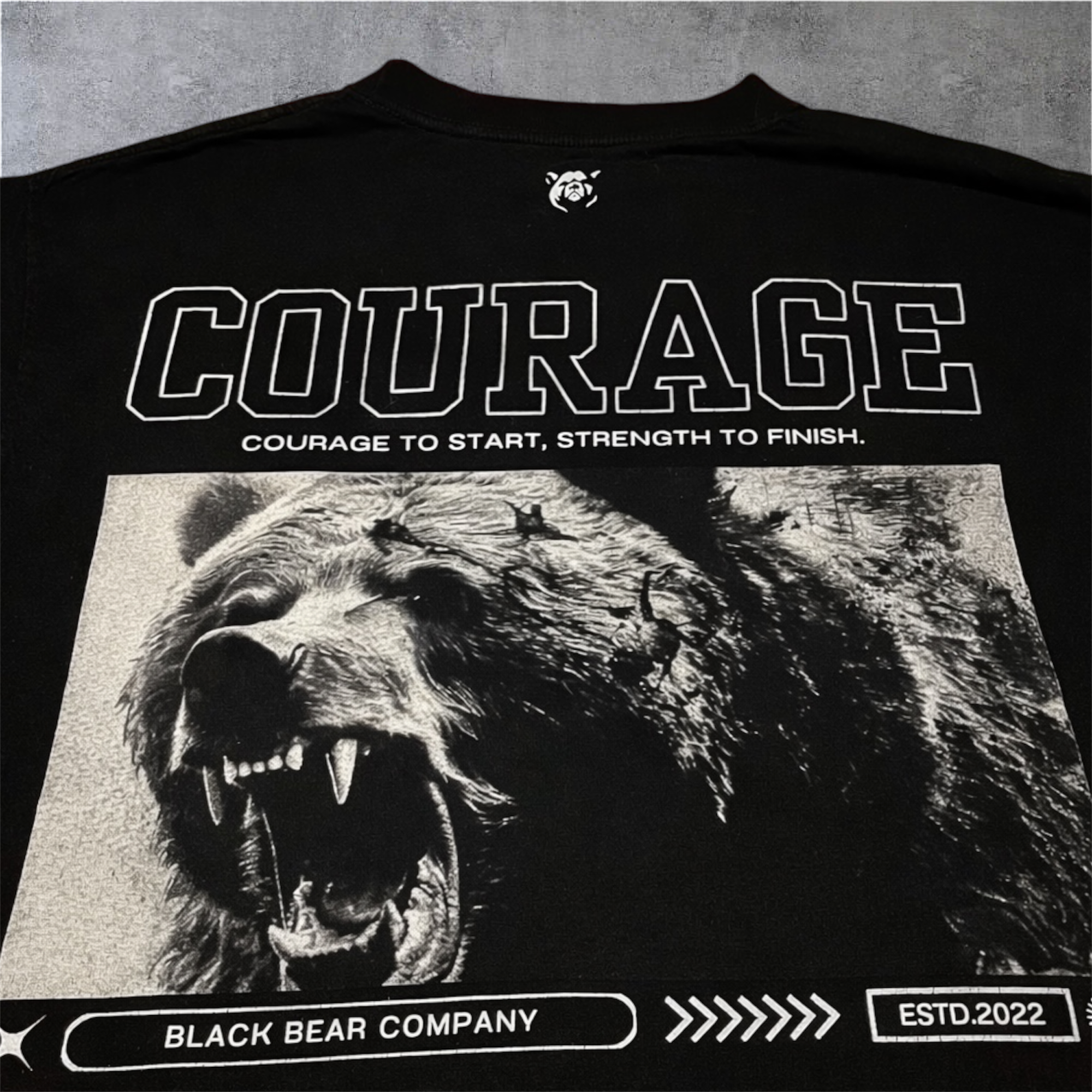 Camiseta Oversized Black Bear - Courage