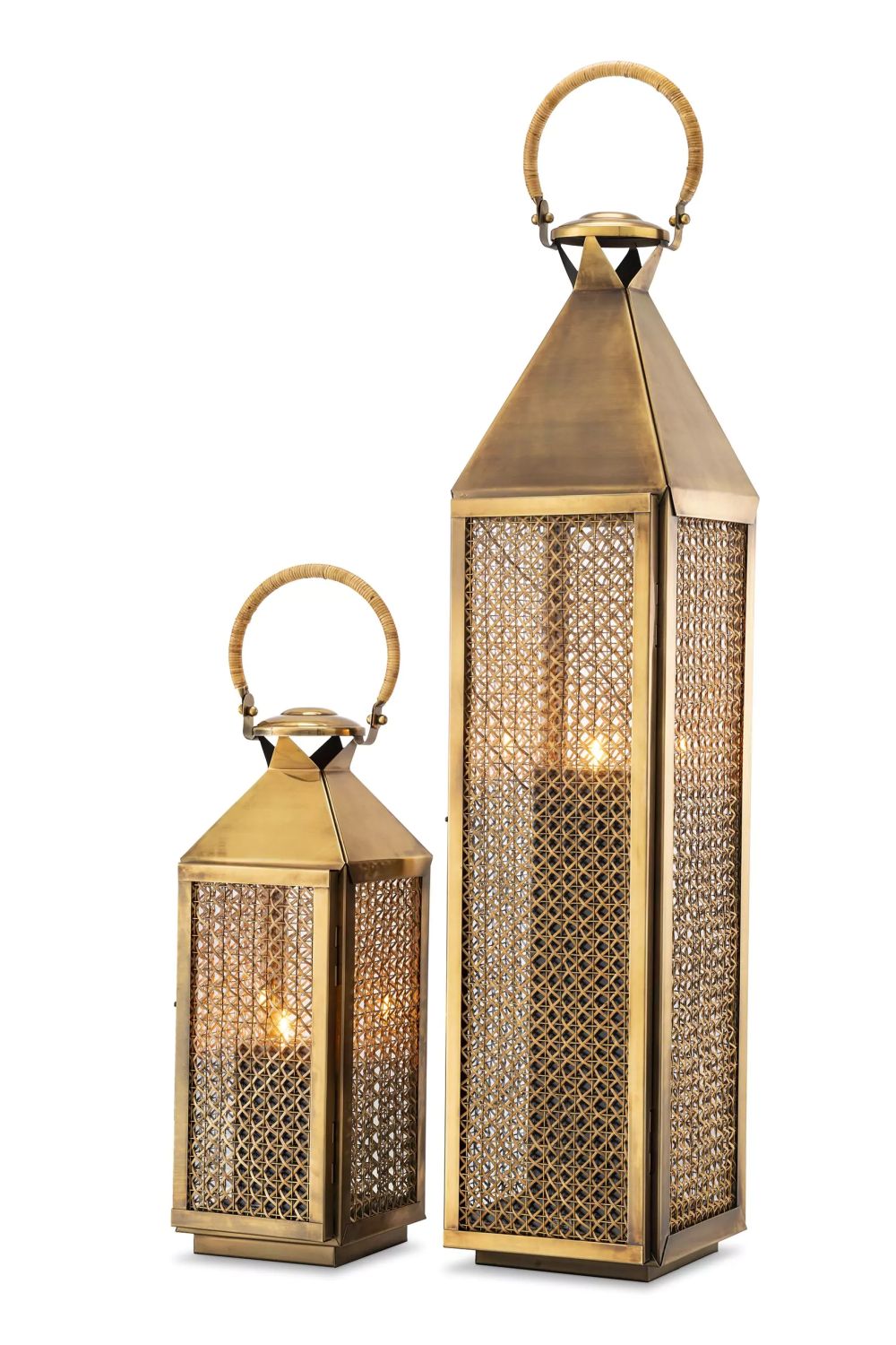 Brass lamps and lanterns