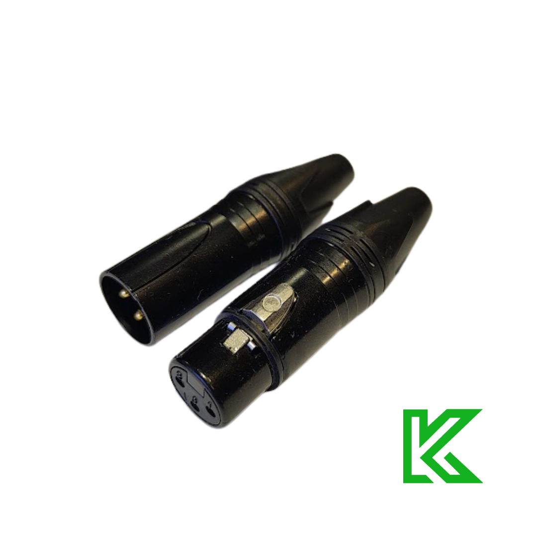 3pin XLR kištukas male/female