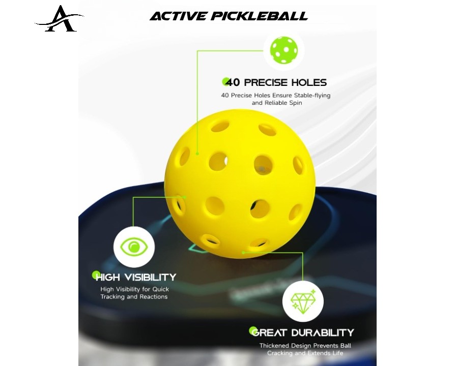 Pickleballs Outdoor | 40 Holes | 4 Pack, 8 Pack, 12 Pack | Meet USAPA Specifications |