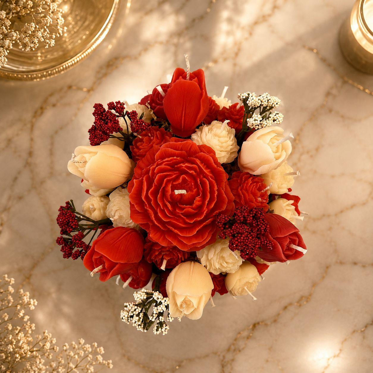 🌸 Floral Candle Bouquet