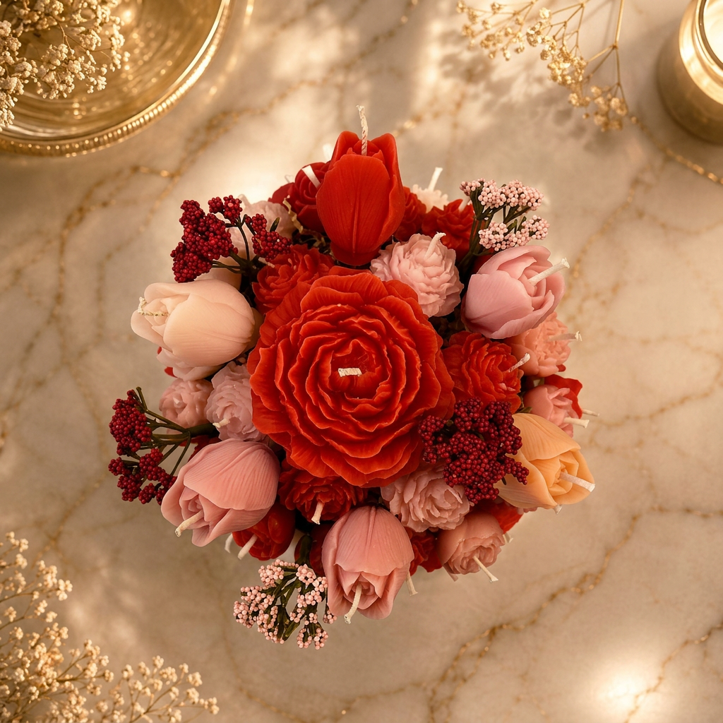 Floral Candle Bouquet