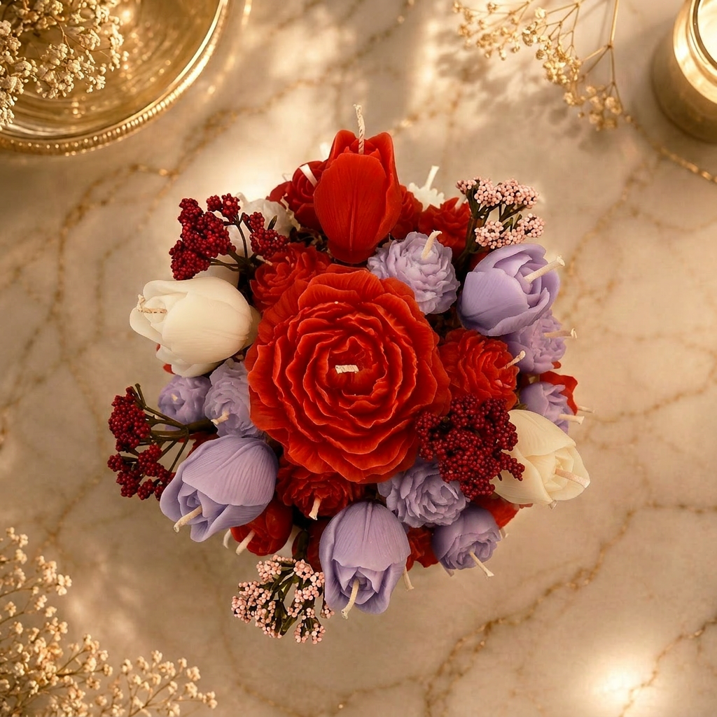 Floral Candle Bouquet