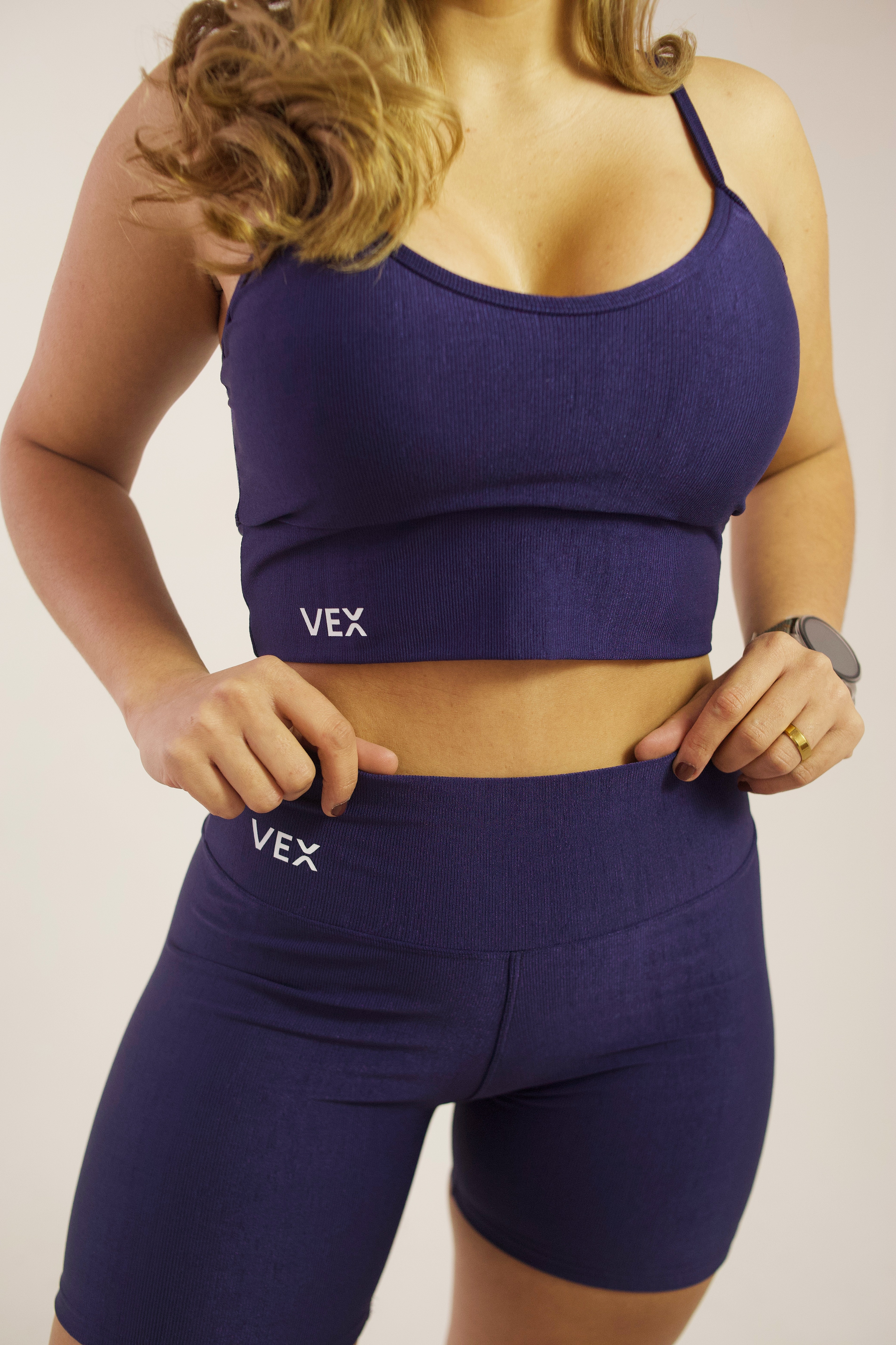 Conjunto VEX Canelado Azul Marinho