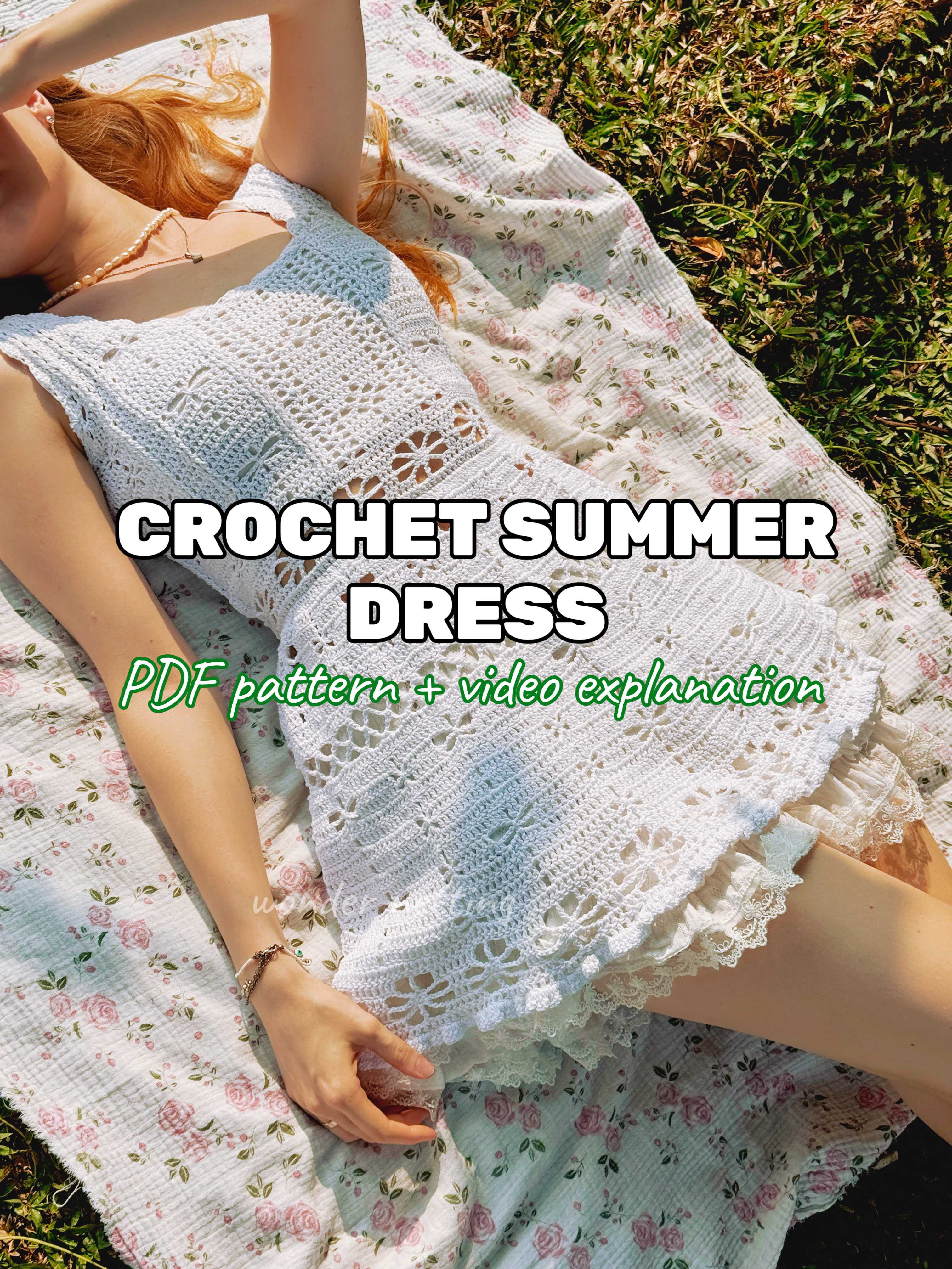 Crochet Dragonfly Dress PDF Pattern