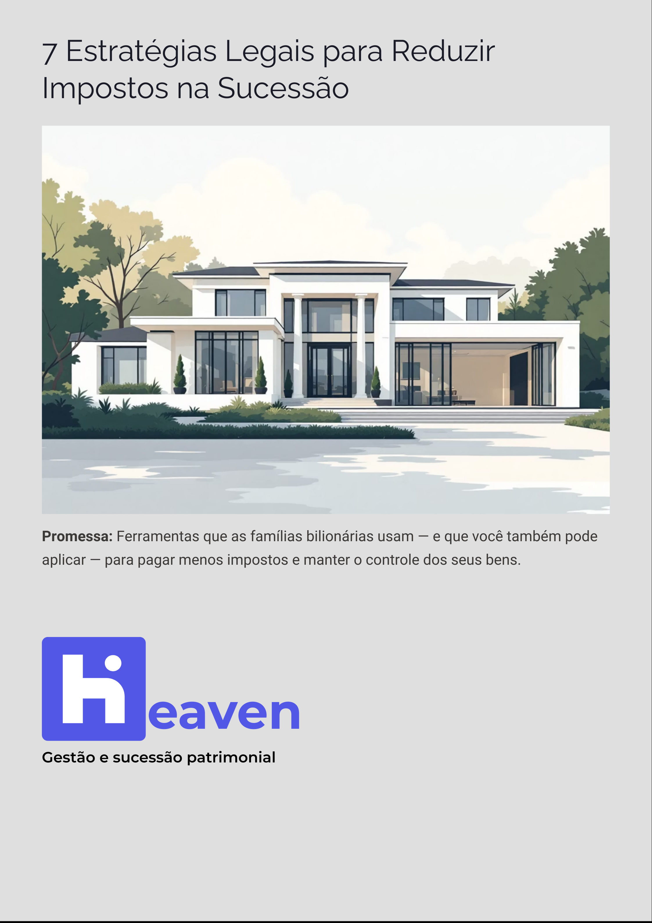 7 Estratégias para reduzir impostos na sucessão