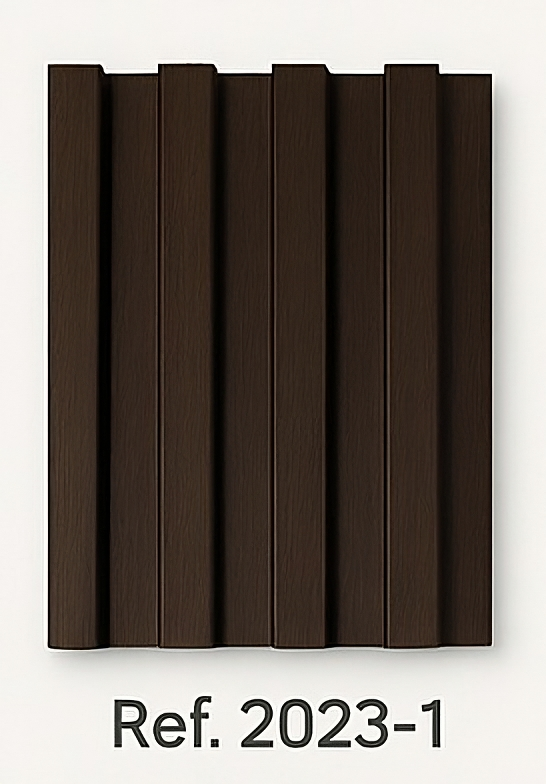 Panel decorativo de madera WPC - Black - Negro