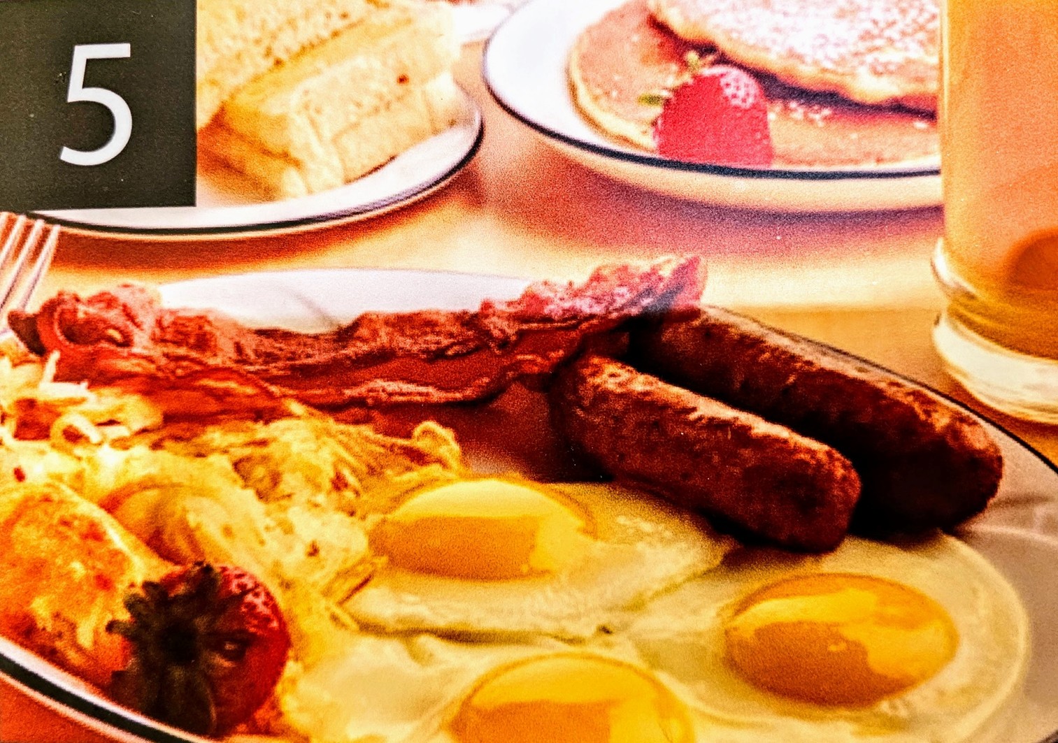 B5. Breakfast platter with 2 eggs