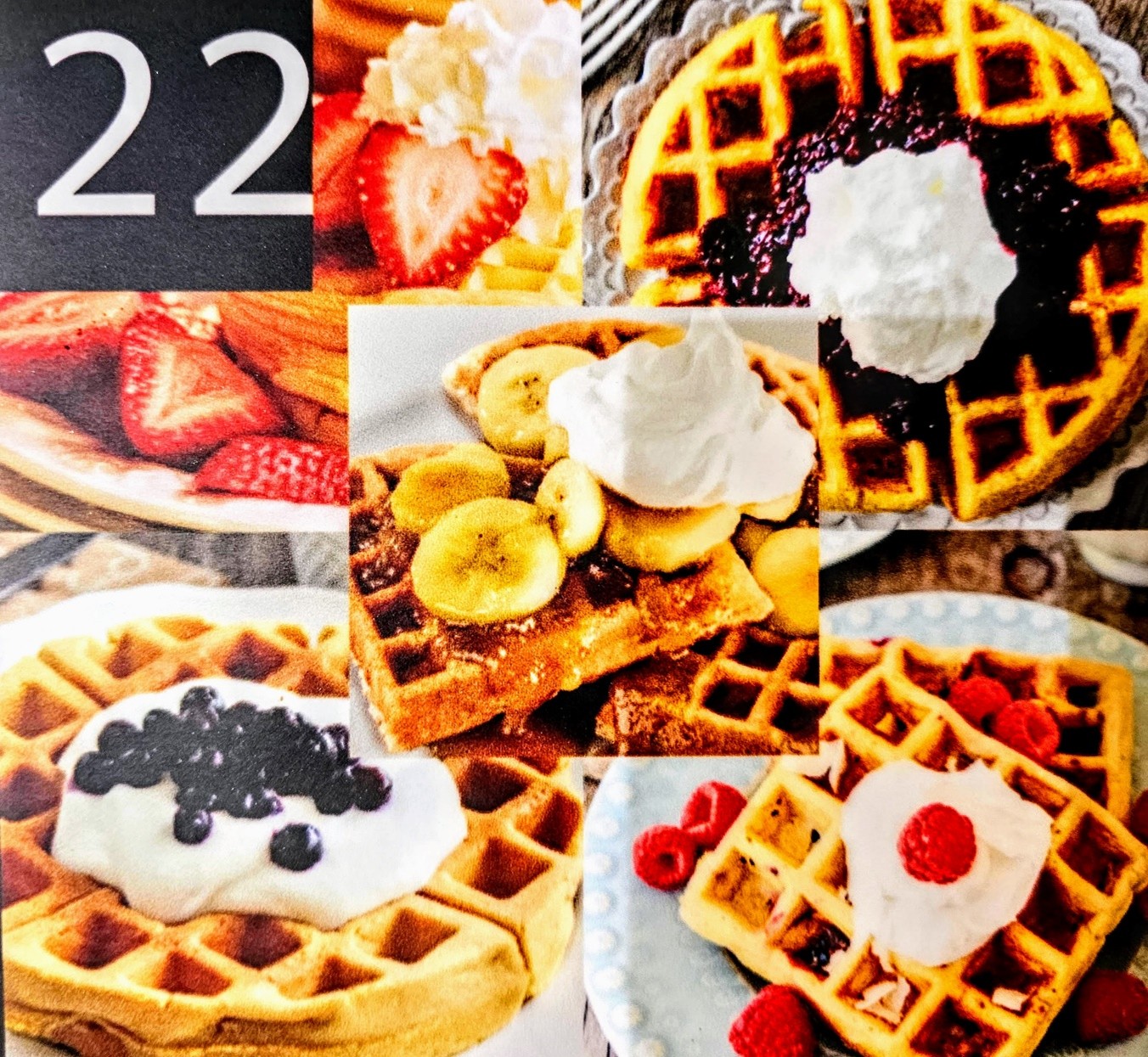 B22. Waffle with whipped cream