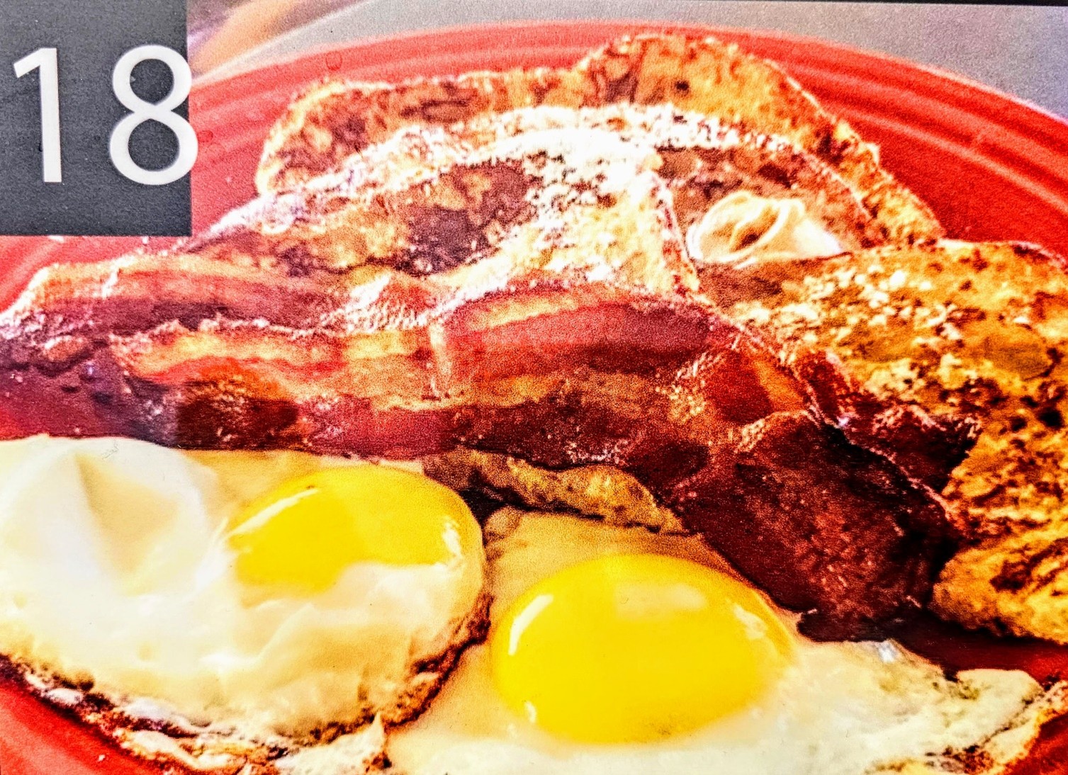 B18. French toast and eggs