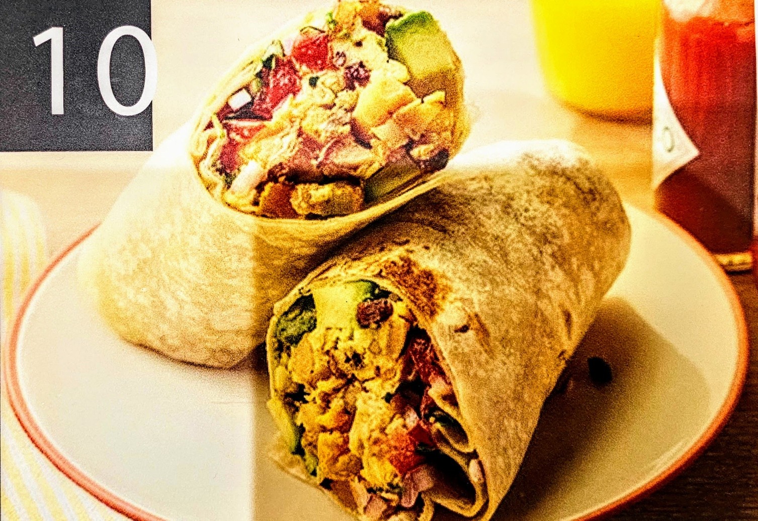 B10L. Breakfast burrito, large