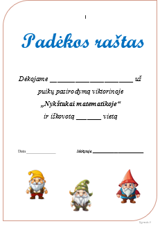 Nykštukai matematikoje 3-4 kl.