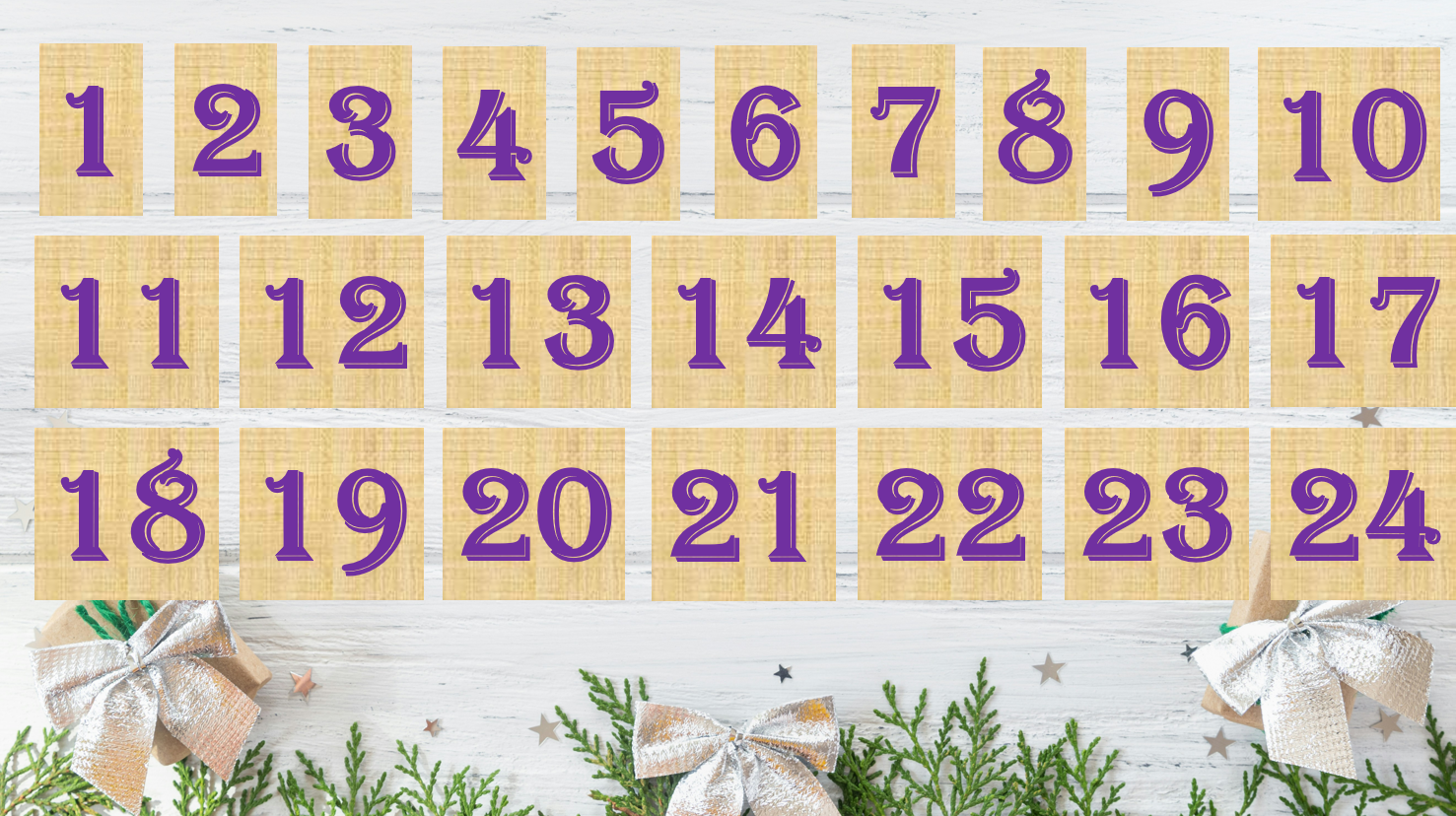 Matematinis advento kalendorius 12 kl.