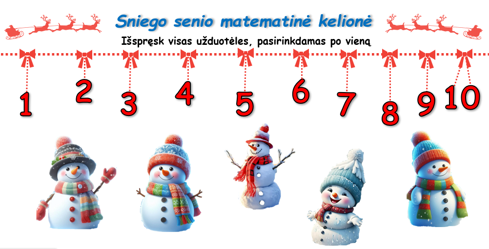 Sniego senio matematinė kelionė 4-5 kl.