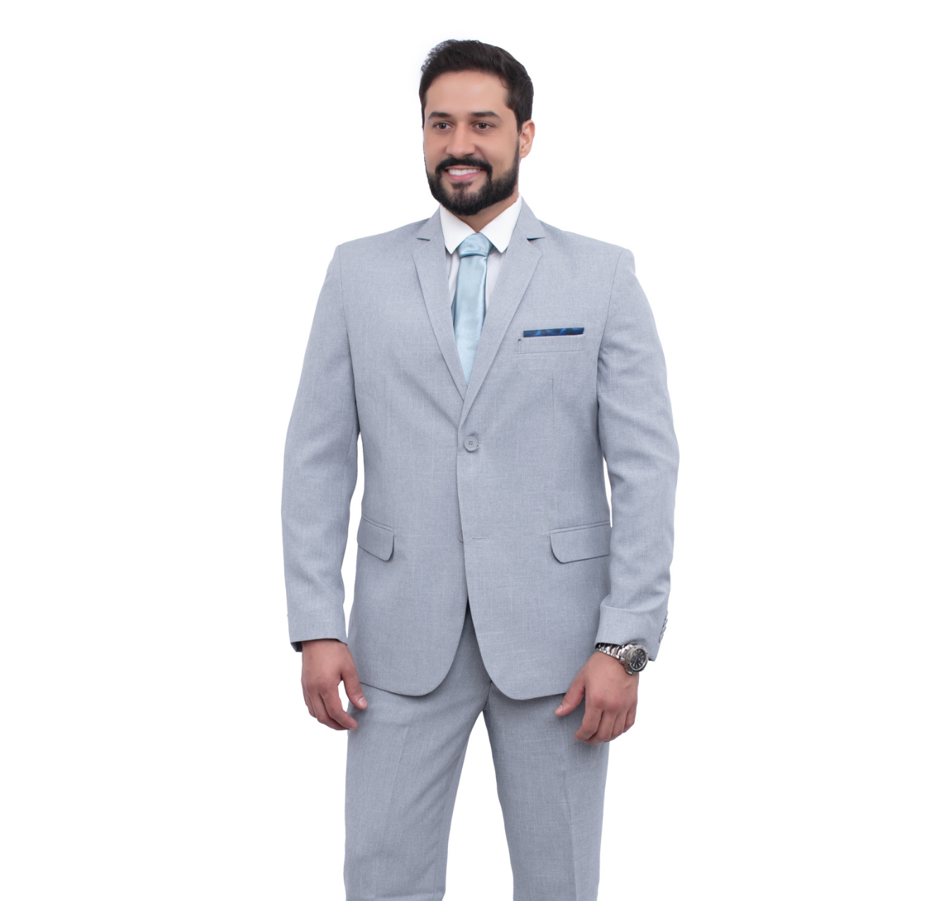 Terno Microfibra - Cinza Claro Melange