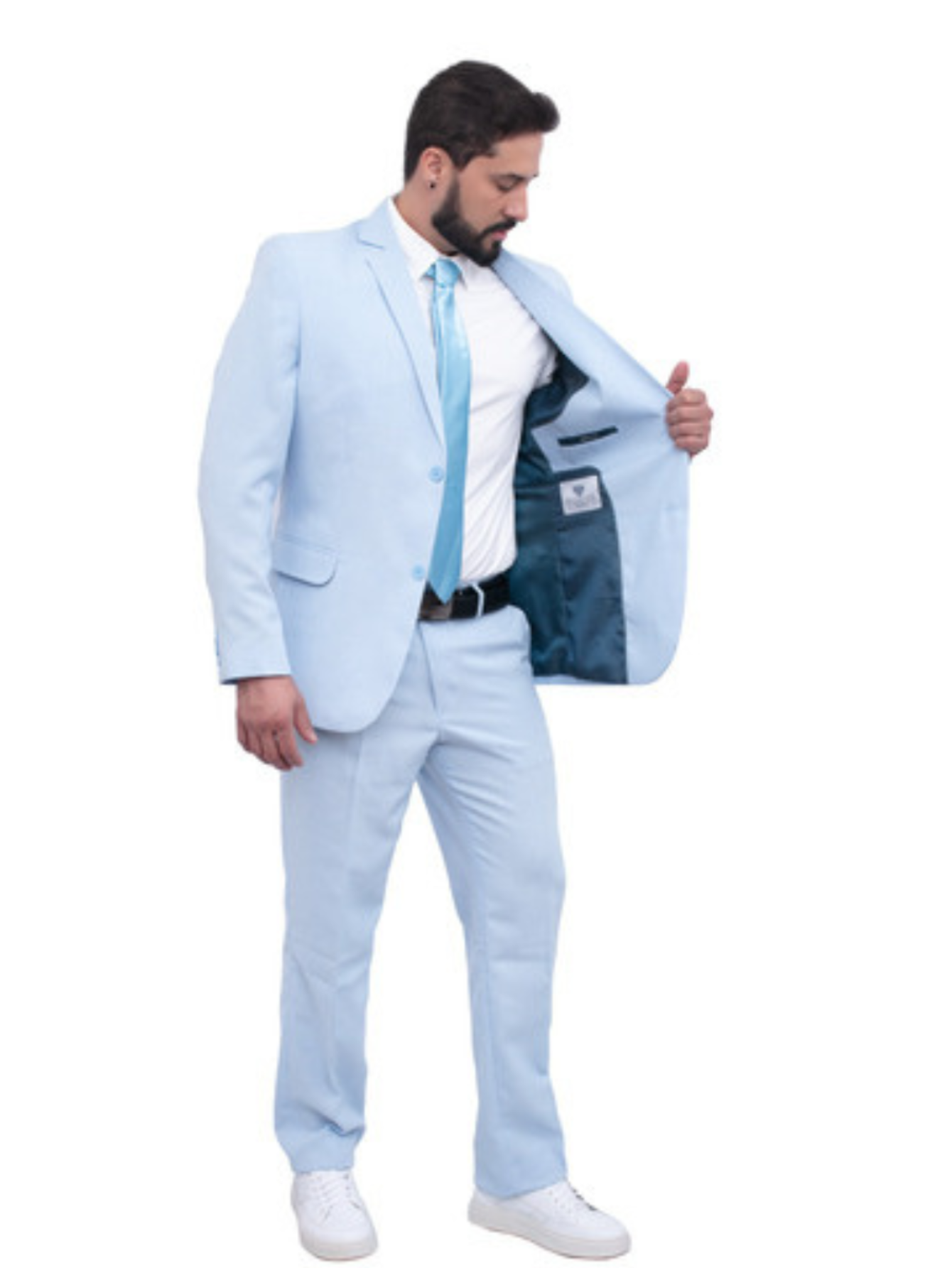 Terno Microfibra - Azul Bebê Melange