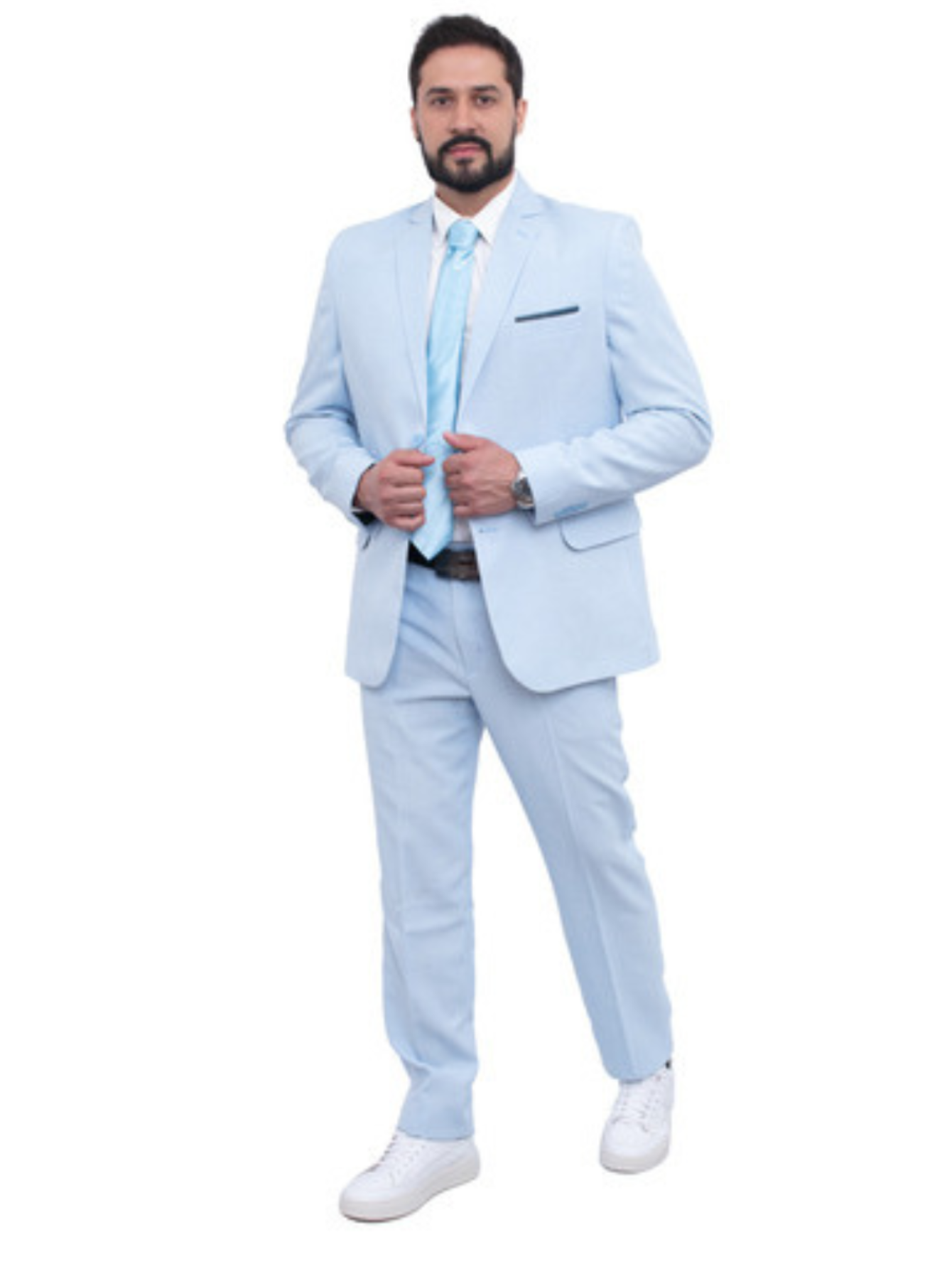 Terno Microfibra - Azul Bebê Melange