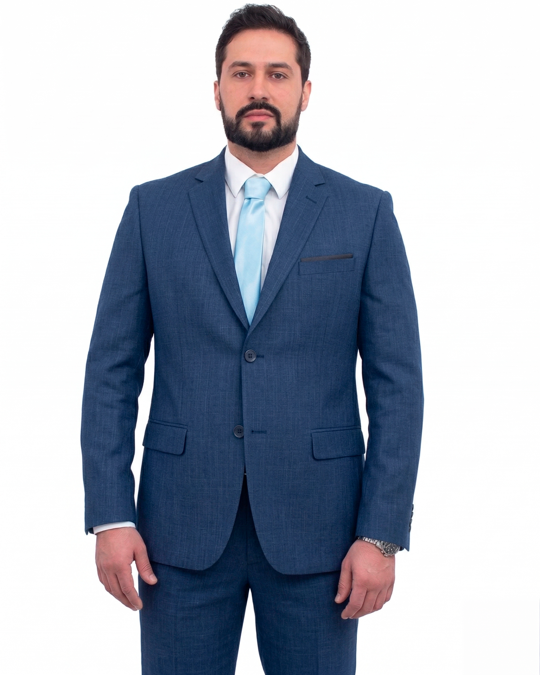 Terno Microfibra - Azul Escuro Melange