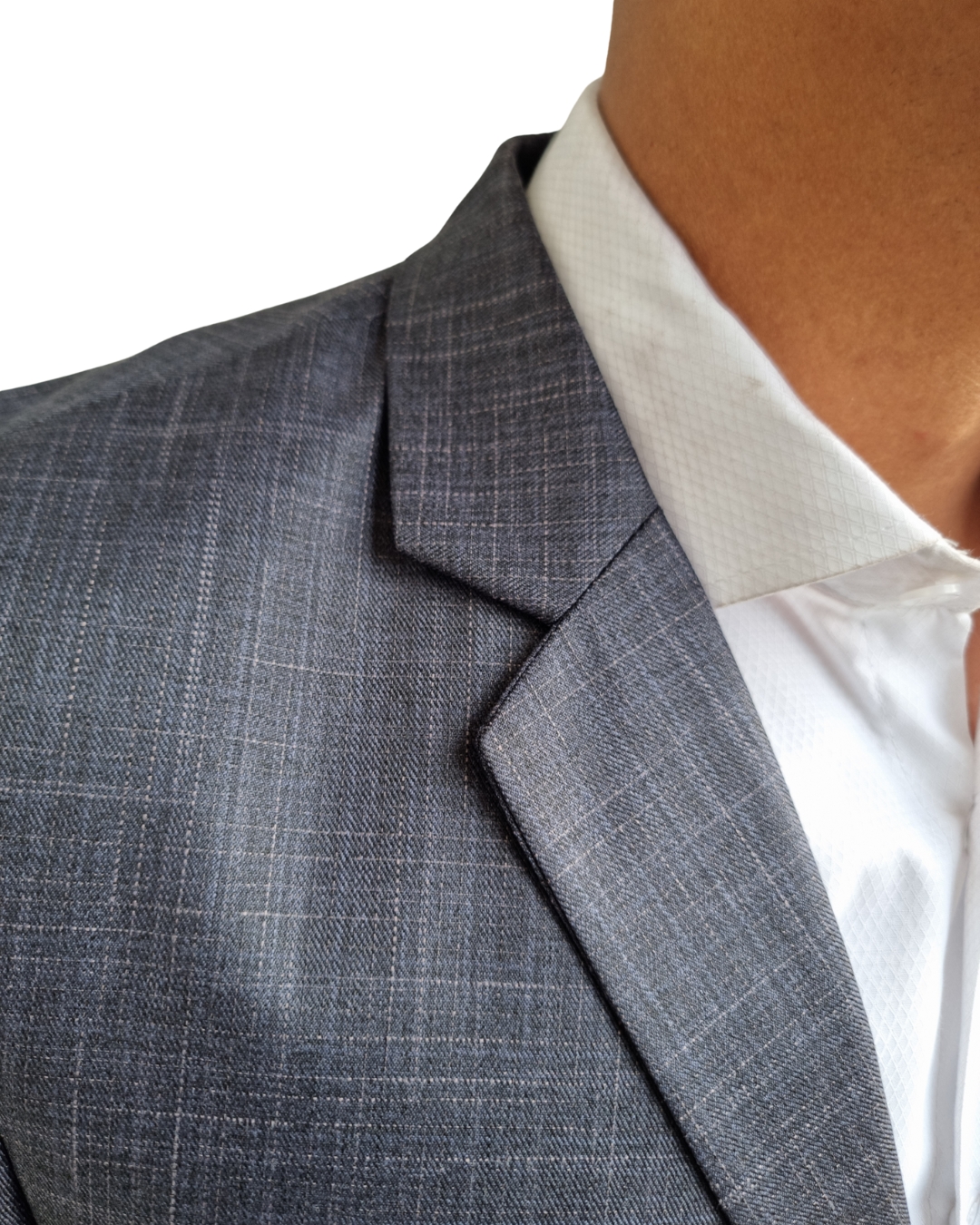 Terno Fio Indiano - Azul Noite Quadriculado 