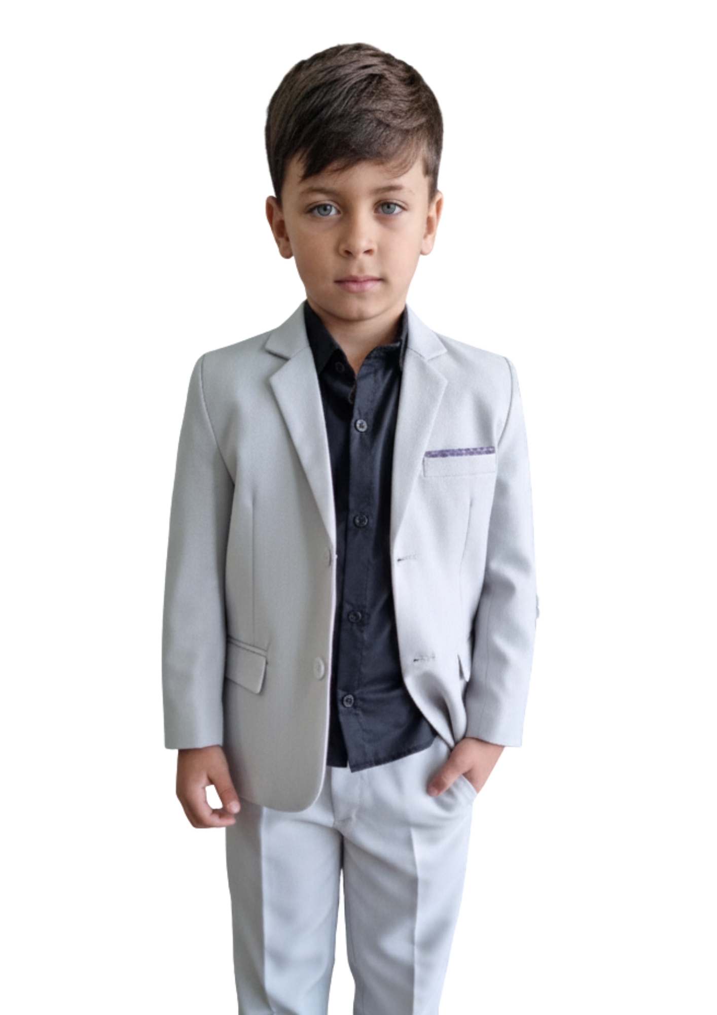 Terno Infantil - Cinza Claro