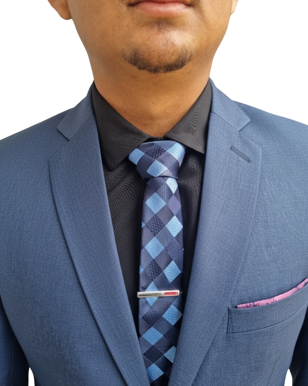 Terno Fio Indiano - Azul Marinho Escovado