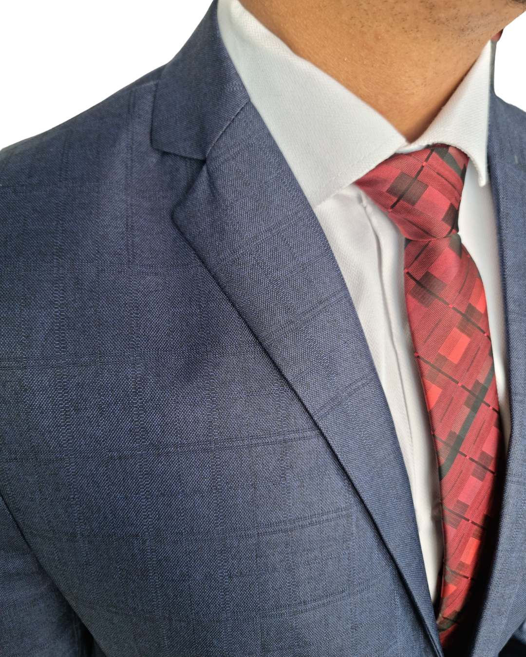 Terno Fio Indiano - Azul Quadriculado 