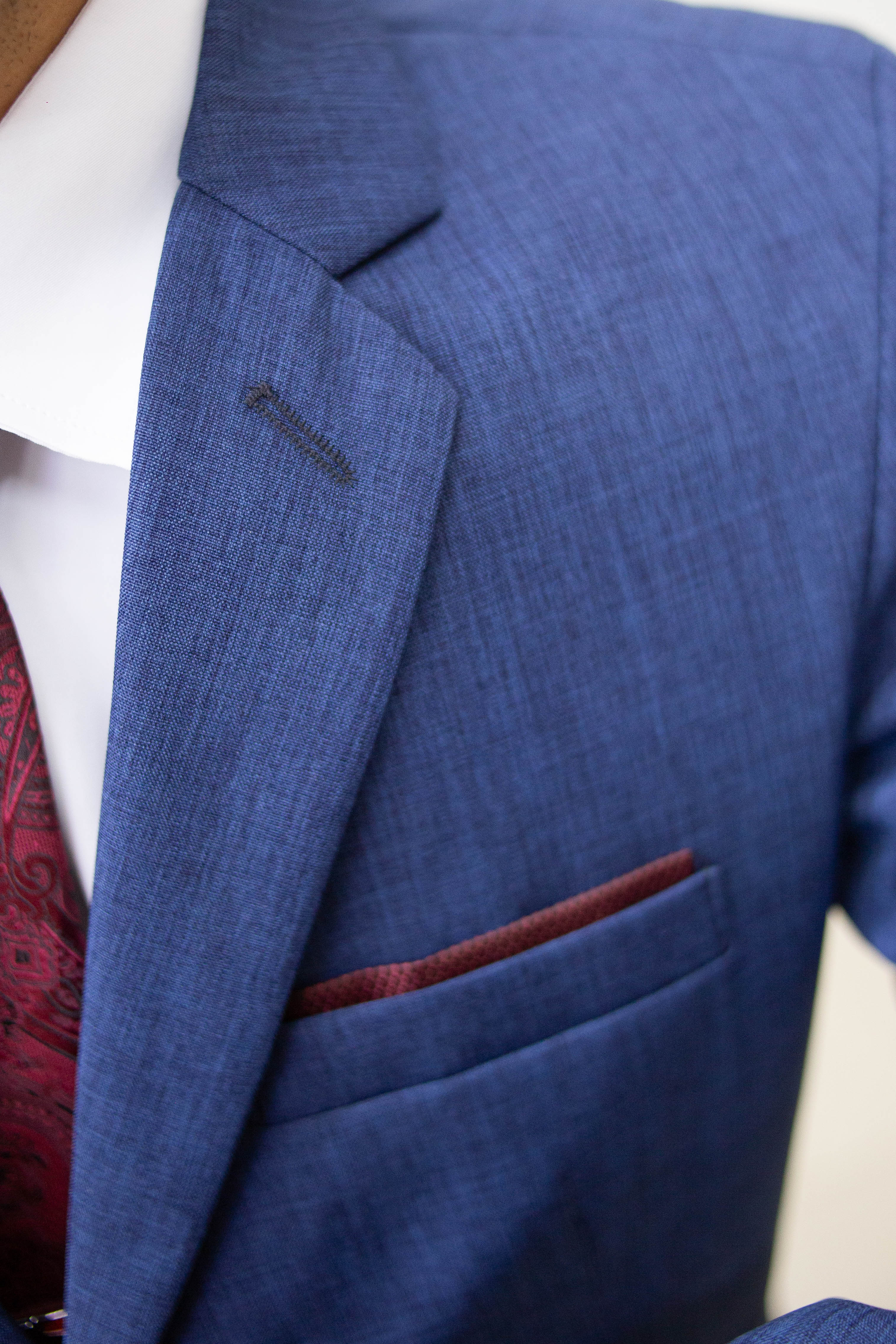 Terno Microfibra - Azul Marinho Melange