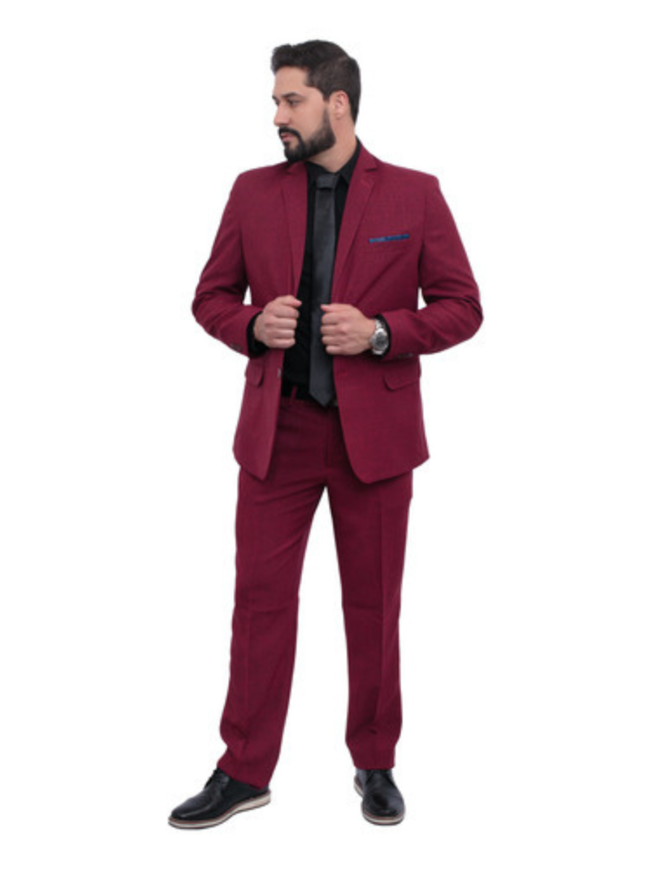 Terno Microfibra - Bordô Melange