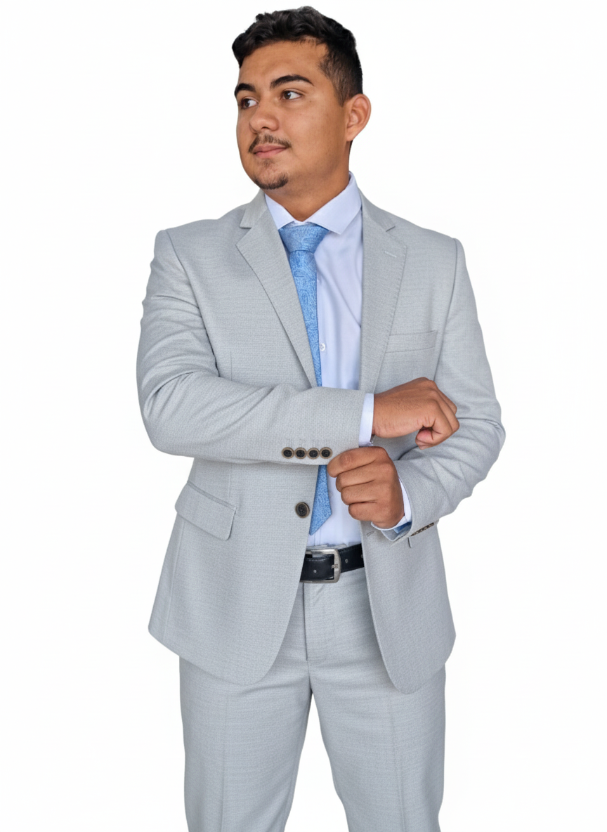 Terno Poliviscose - Cinza Claro