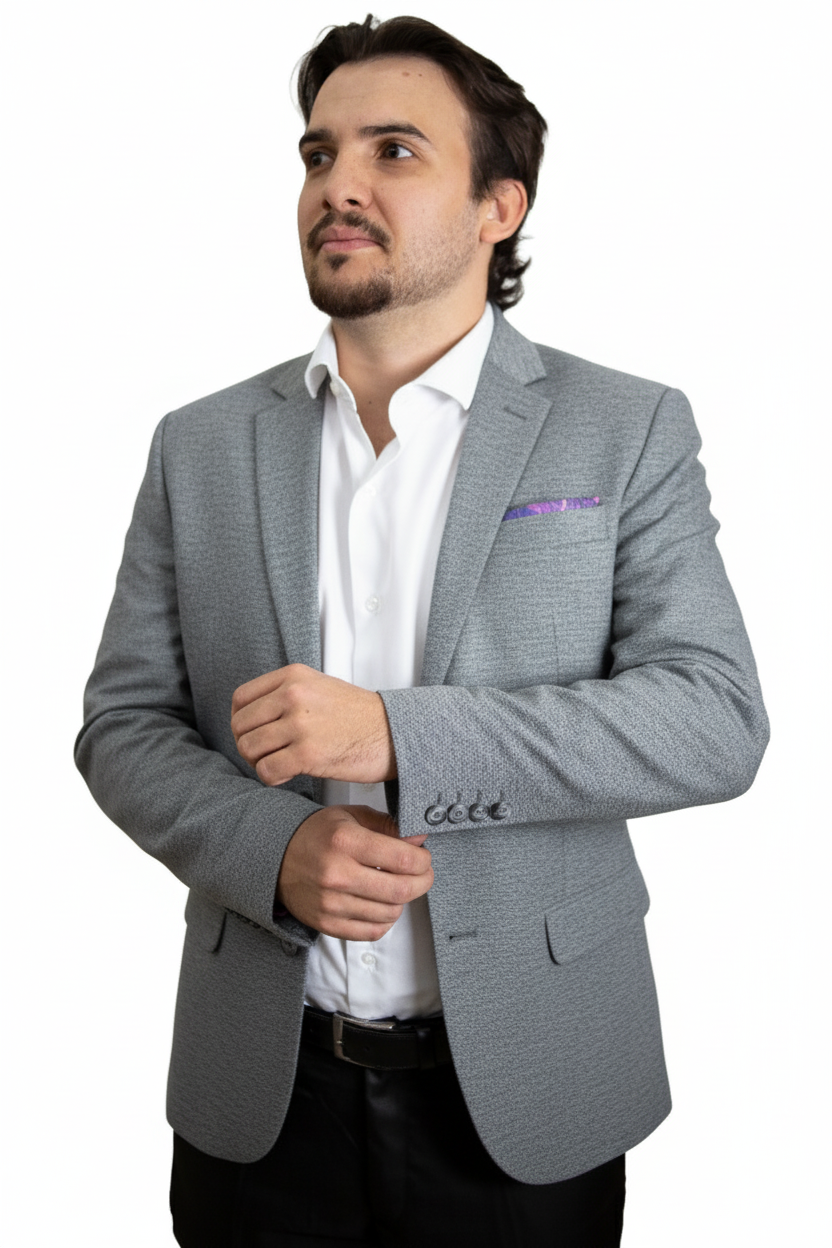 Blazer Polielastano - Cinza Médio