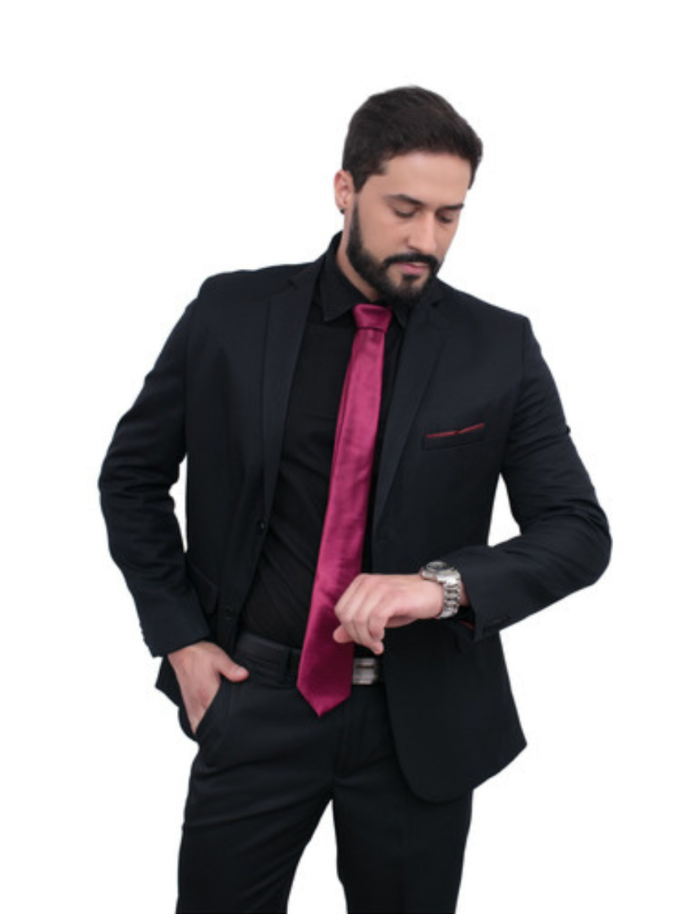 Terno Microfibra - Preto Gabardine