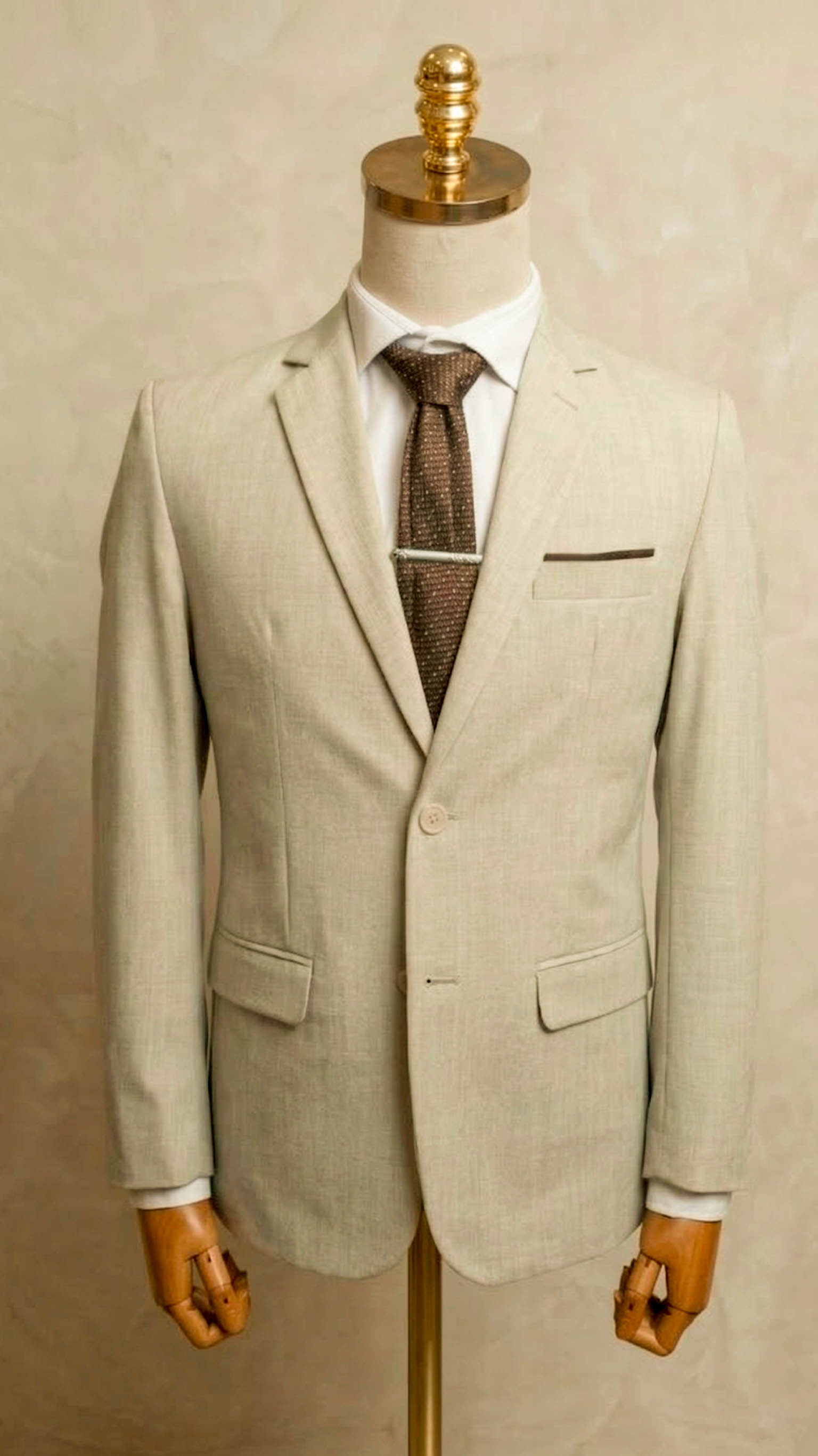 Terno Microfibra - Melange Areia/Bege