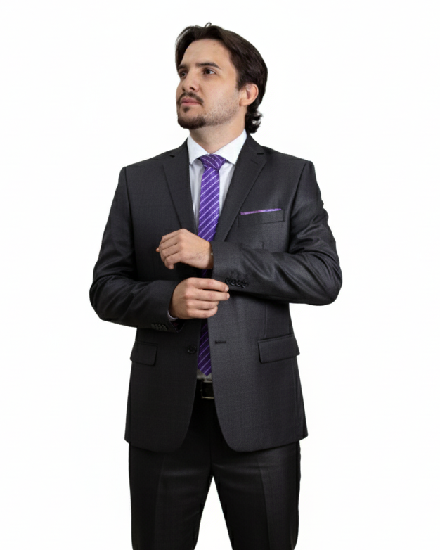 Terno Fio Indiano - Preto Quadriculado 