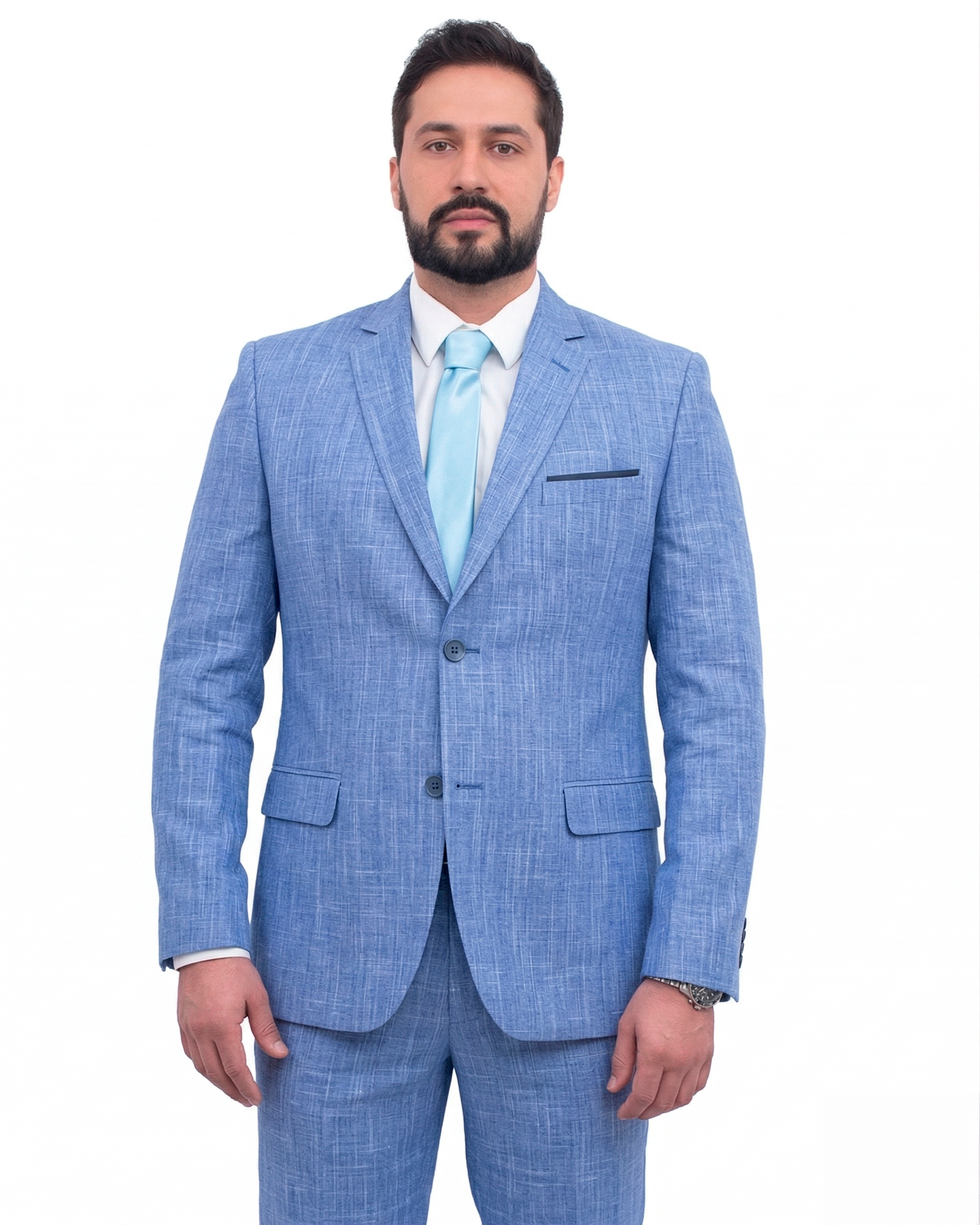 Terno Microfibra - Azul Claro Melange