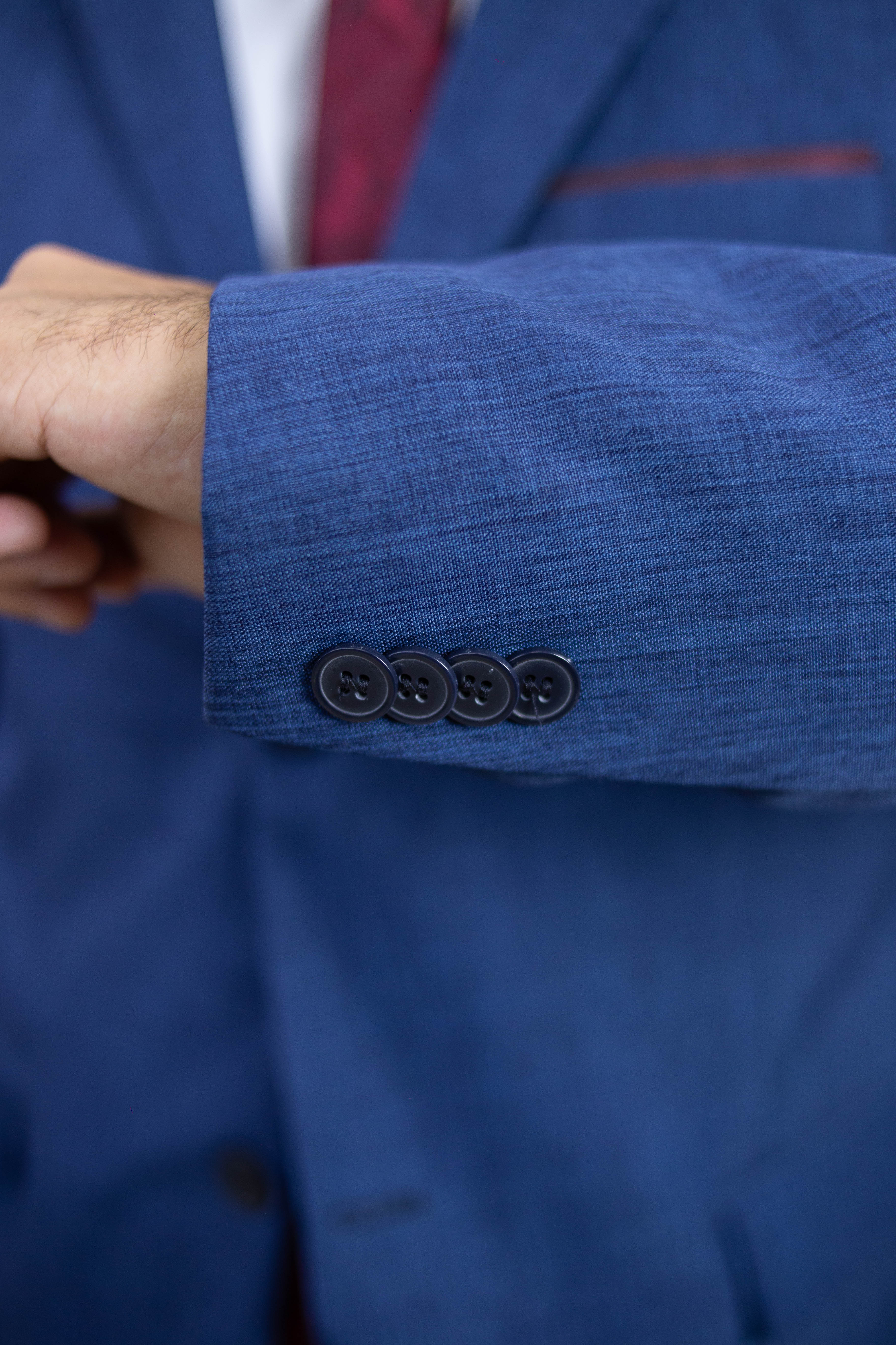 Terno Microfibra - Azul Marinho Melange