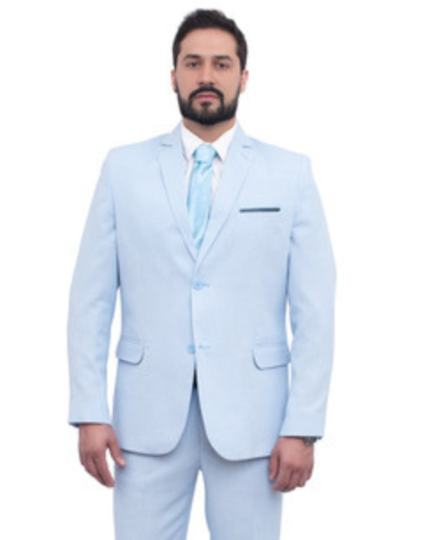 Terno Microfibra - Azul Bebê Melange