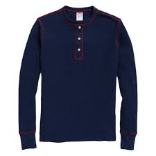 Men's Navy Henley Shirt