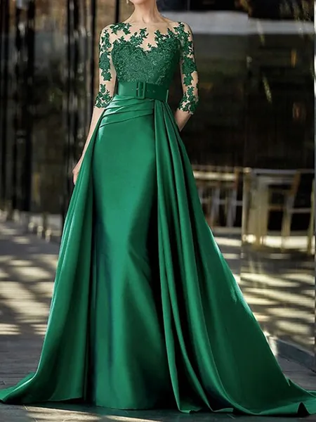 Elegant Green Evening Gown