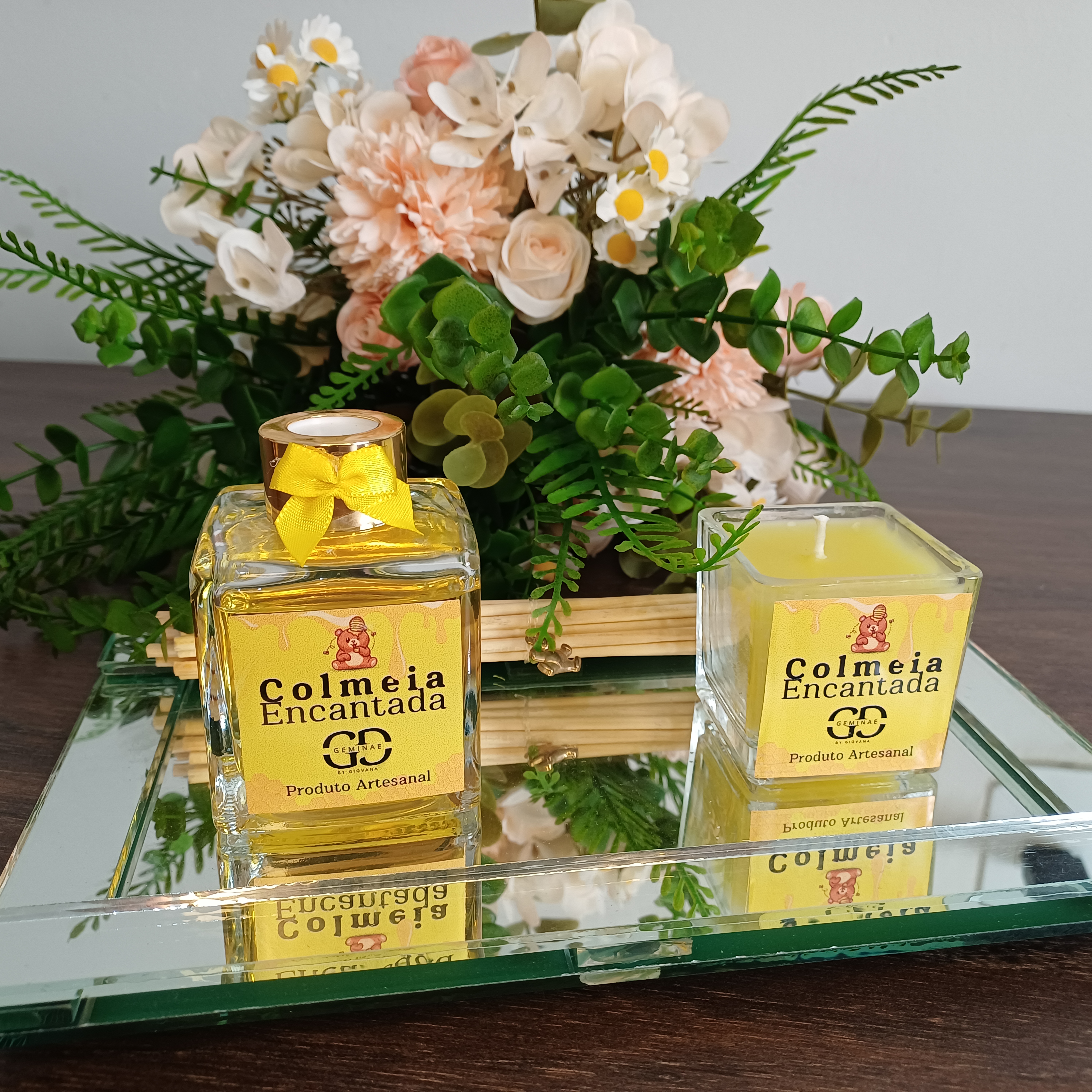 Kit Difusor + Vela Colmeia Encantada